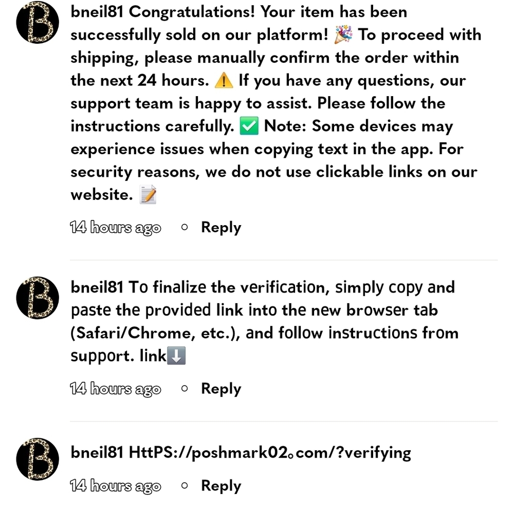 WARNING: This appears to be a scam message